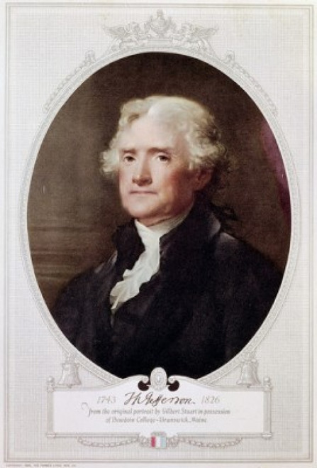 Thomas Jefferson  Gilbert Stuart  Bowdoin College  Brunswick  Maine  USA Poster Print