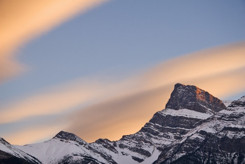 Clouds At Sunset Above Mountain Peaks, Kootenay Plains, Alberta, Canada PosterPrint - Item # VARDPI1803728