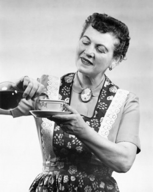 Close-up of a mature woman pouring tea into a cup Poster Print - Item # VARSAL25512659