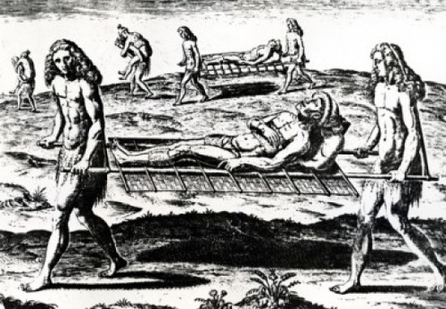 Male Nurses Help Heal the Wounded Natives by unknown artist Poster Print - Item # VARSAL99587133