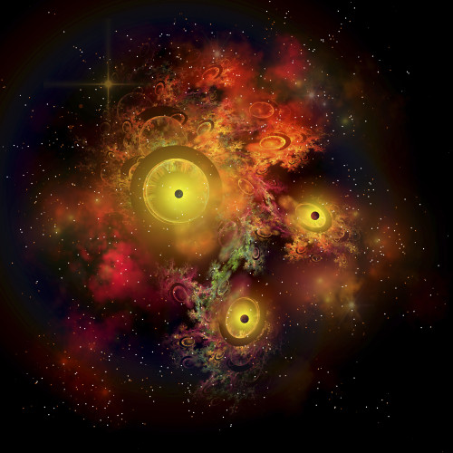 A collection of colorful nebulae, gases, dust, stars and interstellar matter Poster Print - Item # VARPSTCFR100321S