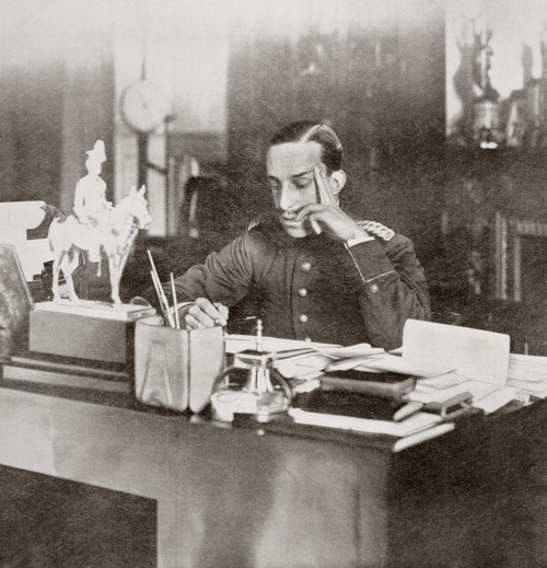 King Alfonso Xiii Of Spain At His Desk In 1915. From La Esfera, 1915. PosterPrint - Item # VARDPI1959478