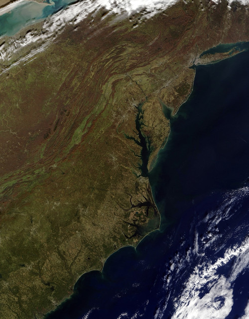 Satellite view of the Mid-Atlantic United States Poster Print - Item # VARPSTSTK200413S