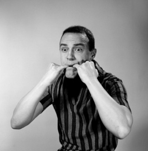 Portrait of man whistling Poster Print - Item # VARSAL255416814