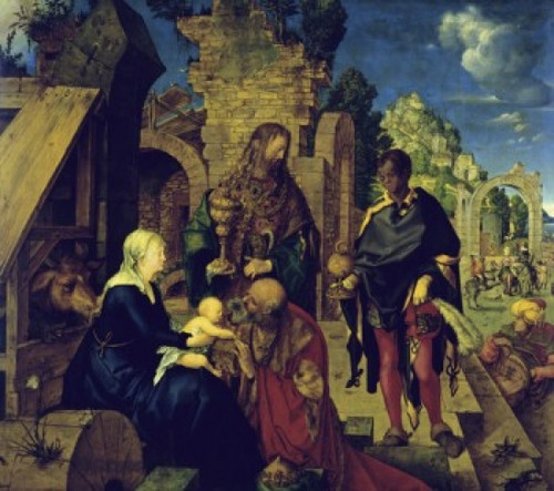 The Adoration of the Magi   1504  Albrecht Durer  Oil on wood panel   Galleria degli Uffizi  Florence  Italy Poster Print - Item # VARSAL263610