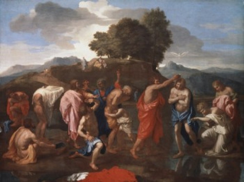 The Baptism of Christ #1  1641-2  Nicolas Poussin  Oil on canvas  National Gallery of Art  Washington  D.C.  USA Poster Print - Item # VARSAL900879