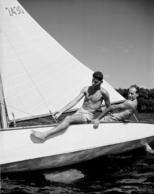 Two men on sailboat Poster Print - Item # VARSAL255421825