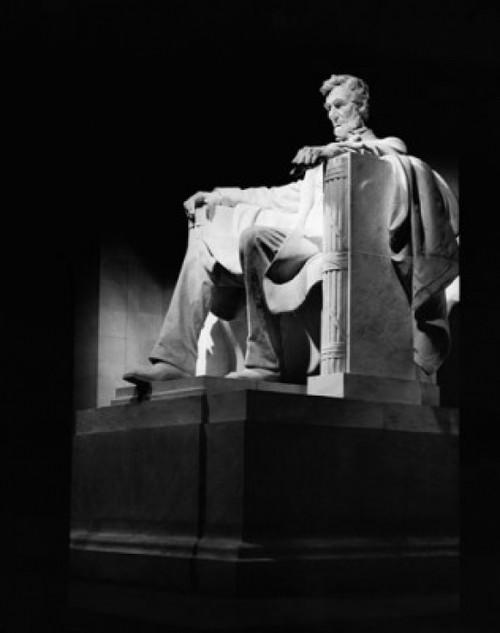 Abraham Lincoln statue in a memorial  Lincoln Memorial  Washington DC  USA Poster Print - Item # VARSAL25545699