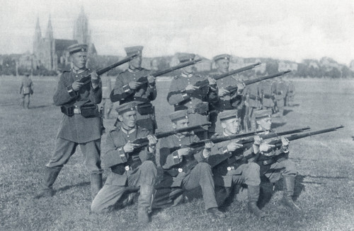 German Volunteers At Drill During World War I. From The Illustrated War News 1915. PosterPrint - Item # VARDPI1872353