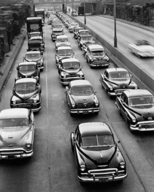 High angle view of cars moving on a road Poster Print - Item # VARSAL25522051