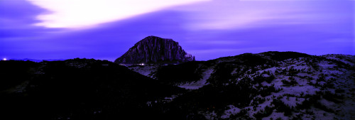 View of the Morro Rock at dusk, Morro Bay, San Luis Obispo County, California, USA Poster Print - Item # VARPPI165937