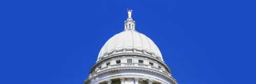 Low angle view of a government building, Wisconsin State Capitol, Madison, Wisconsin, USA Poster Print - Item # VARPPI152851