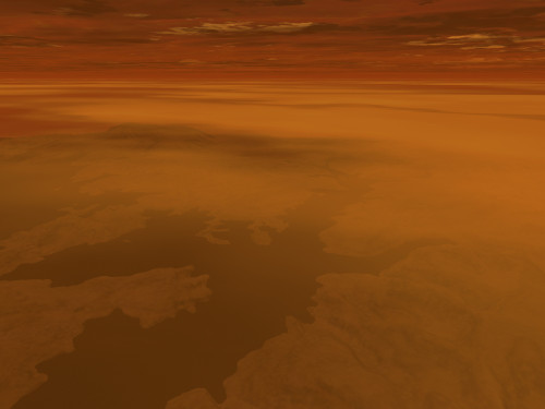 Artist's concept of the surface of Saturn's moon Titan Poster Print - Item # VARPSTWMY100105S