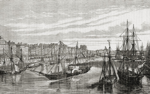 Nantes, France In The 18Th Century. Engraved By Maurand.From Histoire De La Revolution Francaise By Louis Blanc PosterPrint - Item # VARDPI1858213