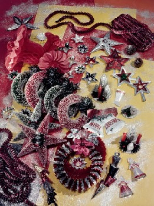 Christmas decorations  high angle view Poster Print - Item # VARSAL255423142