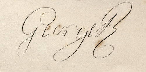 George Iii, 1738-1820.Signature. George William Frederick. King Of Great Britain And Ireland, And King Of Hanover 1815-1820. From The Book _National Portrait Gallery Volume I? Published 1830. PosterPrint - Item # VARDPI1858433