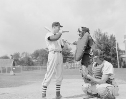 Baseball players discussing Poster Print - Item # VARSAL255422701