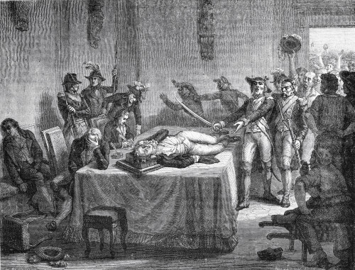 Robespierre Wounded,27 July 1794. Maximilien Robespierre,1758-1794. Jacobin Leader During French Revolution. Engraved By Blanpain After H. Renaud. From Histoire De La Revolution Francaise By Louis Blanc. PosterPrint - Item # VARDPI1858225