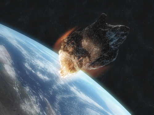 Asteroid in front of the Earth Poster Print - Item # VARPSTKAU100015S