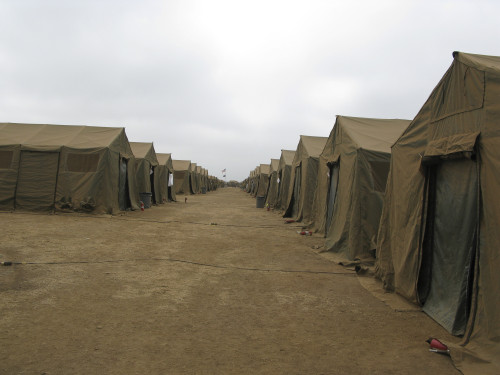 A row of tents at Red Beach, Camp Pendleton, California Poster Print - Item # VARPSTWOD100148M
