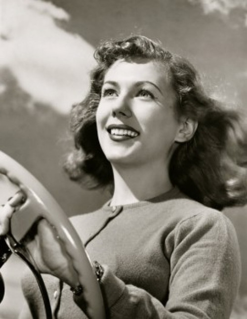 Low angle view of a young woman driving Poster Print - Item # VARSAL2552844