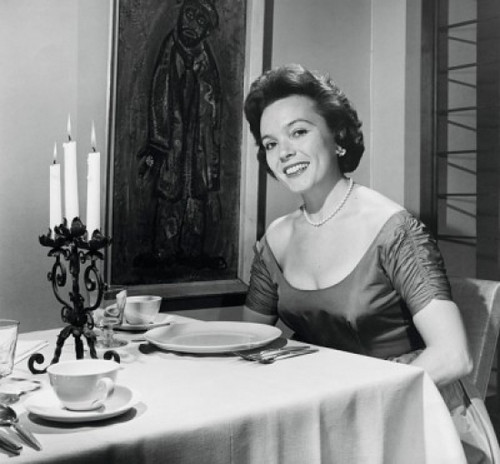 Portrait of a young woman sitting at a dining table Poster Print - Item # VARSAL25514622A