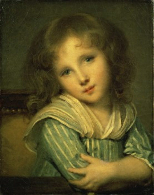 The Girl at the Table  Jean Baptiste Greuze   Oil on canvas   Palace of Petrodvoretz  Russia Poster Print - Item # VARSAL261512