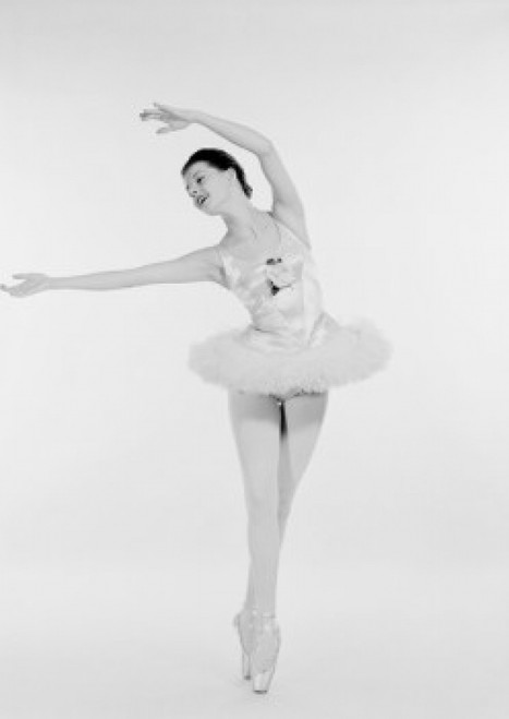 Studio shot of ballerina dancing Poster Print - Item # VARSAL255422270