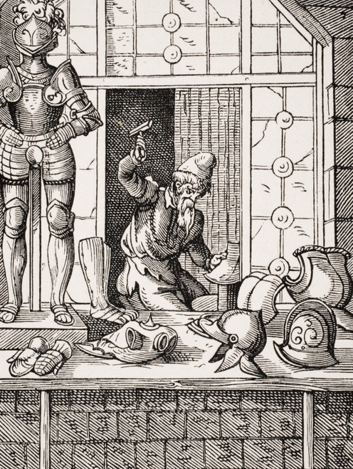 Armourer. 19Th Century Reproduction Of 16Th Century Woodcut By Jost Amman PosterPrint - Item # VARDPI1857969