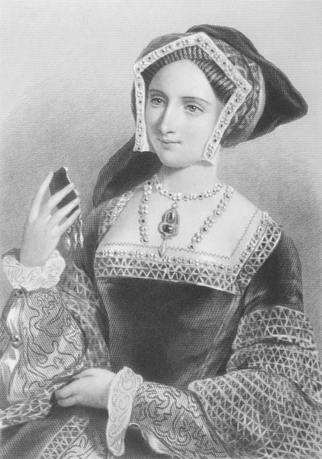 Jane Seymour, 1509-1537.Third Wife Of Henry Viii Of England. Engraved By P.Evles After J.W.Wright.From The Book The Queens Of England, Volume Ii By Sydney Wilmot. Published London Circa. 1890. PosterPrint - Item # VARDPI1859984