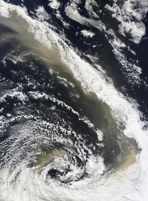 Dust storm blowing over the Tasman Sea towards New Zealand Poster Print - Item # VARPSTSTK203006S