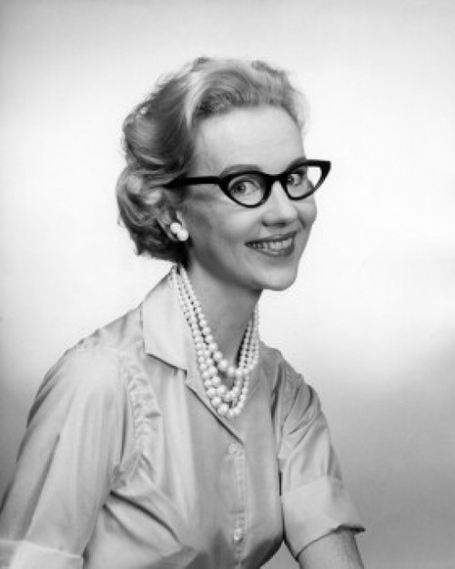 Portrait of blonde woman wearing glasses Poster Print - Item # VARSAL2553453