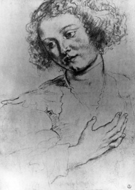 Study for the figure of Magdalen for the Painting of Maria  Adored by the Saints by unknown artist  Italy  Florence Poster Print - Item # VARSAL99587057