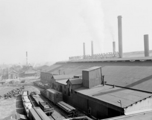 USA  Pennsylvania  Harrisburg  elevated view of Steel Corporation buildings Poster Print - Item # VARSAL255424676