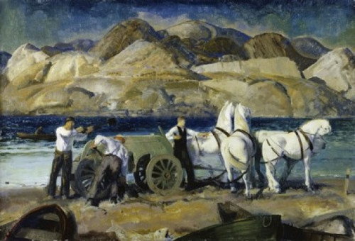 The Sand Team   1917    George Bellows   Oil on Canvas   Brooklyn Museum  New York Poster Print - Item # VARSAL260323