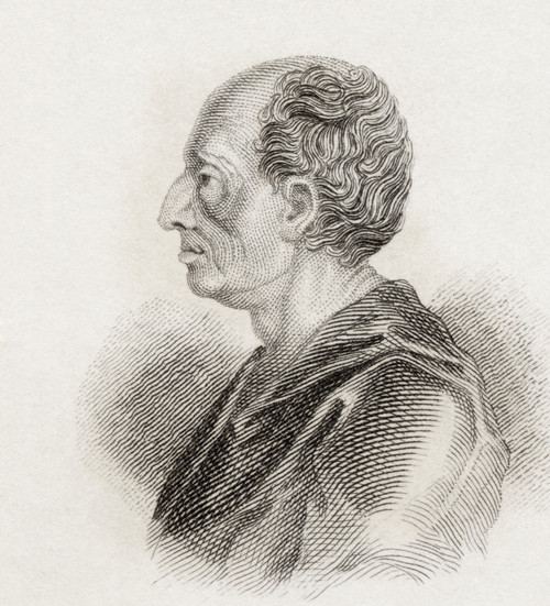 Bernard Le Bovier De Fontenelle, 1657 To 1757. French Author. From Crabb's Historical Dictionary Published 1825. PosterPrint - Item # VARDPI1905989