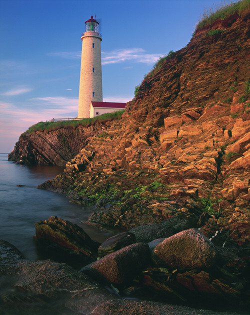 Lighthouse, Gaspesie Region, Cap-Des-Rosiers, Quebec PosterPrint - Item # VARDPI2020416