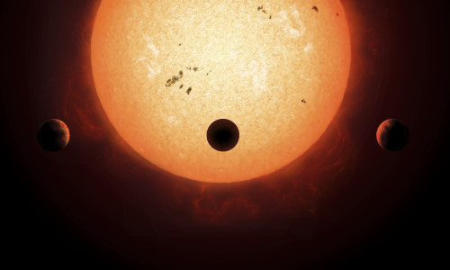 Artist's concept of an Earth-sized planet passing in front of a sun-like star Poster Print - Item # VARPSTFSU100004S