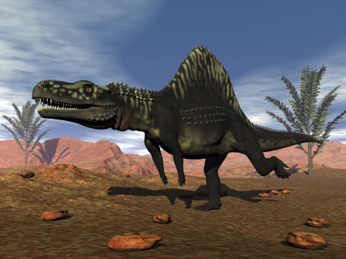 Arizonasaurus dinosaur in the desert with pachypteris trees Poster Print - Item # VARPSTEDV600222P