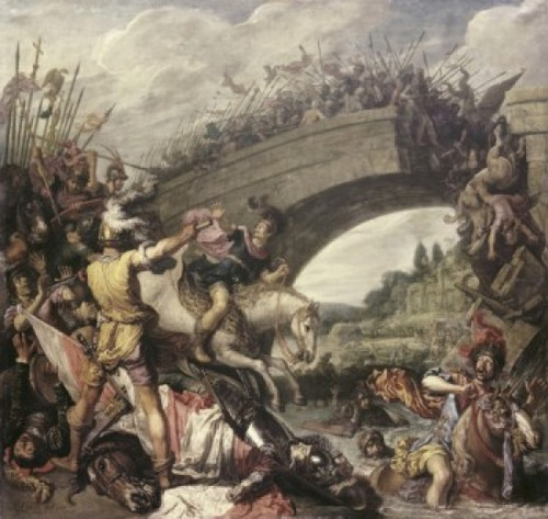Battle at the Mulvian Bridge - 312 A.D.  Pieter Lastman  Mumicipal Art Collection  Augsburg  Germany Poster Print - Item # VARSAL9003306
