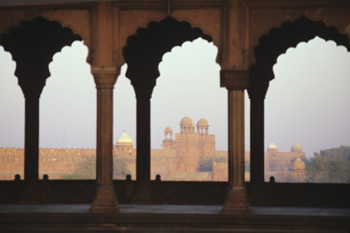 India, View of Red Fort from Jama Masjid (Mosque); Old Delhi PosterPrint - Item # VARDPI1983802