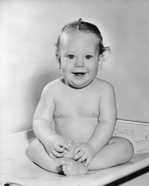Baby smiling Poster Print