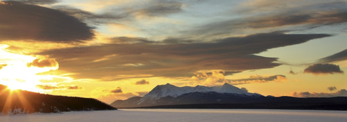 Sunrise Over Dawson Peaks, Teslin, Yukon PosterPrint - Item # VARDPI2049248