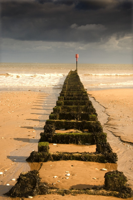 Jetty On Beach, Yorkshire, England PosterPrint - Item # VARDPI1828472