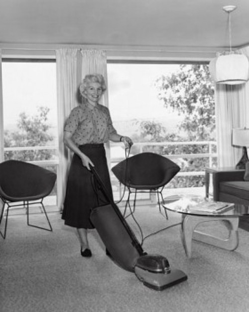 Mid adult woman vacuuming Poster Print - Item # VARSAL25541746