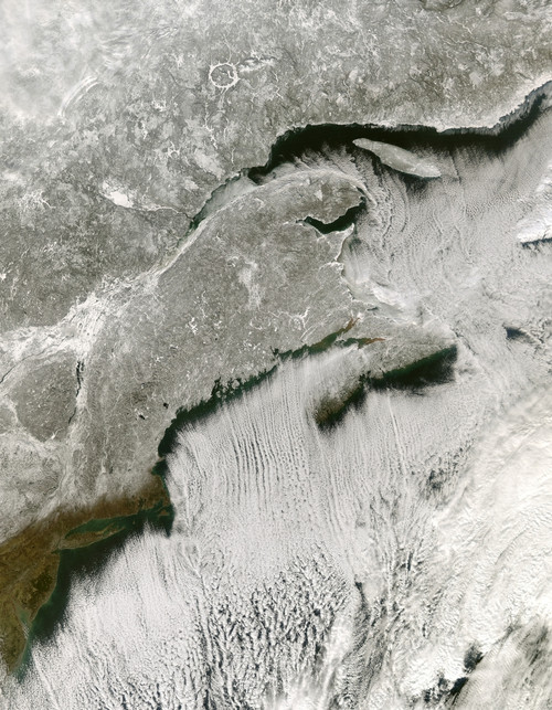 January 3, 2008 - Snow and cloud streets, New England and the Maritimes Poster Print - Item # VARPSTSTK201753S