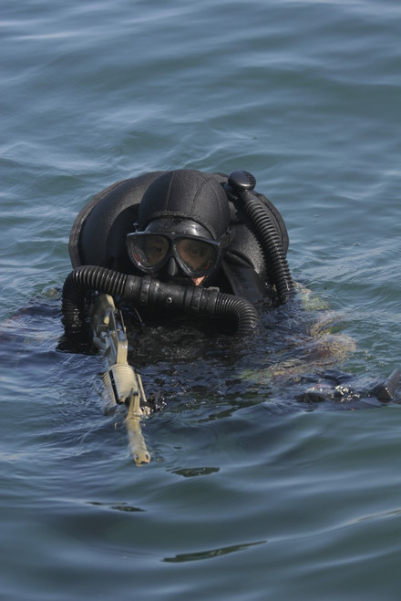 A Navy SEAL combat swimmer Poster Print - Item # VARPSTWOD100146M