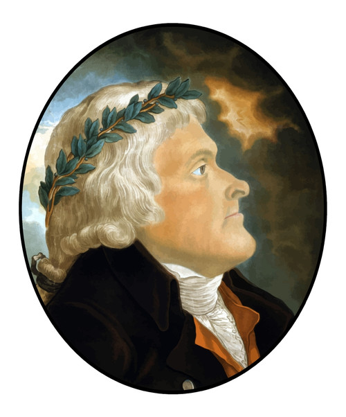 Digitally restored vector artwork of President, Vice-President, Founding Father, and author of the Declaration of Independence, Thomas Jefferson Poster Print - Item # VARPSTJPA100364M
