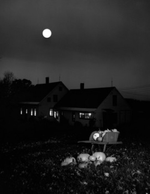 USA  New Hampshire  Lancaster  harvest  farmhouse and moon Poster Print - Item # VARSAL255424083