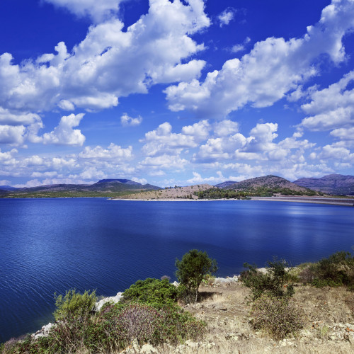 Tranquil lake against cloudy sky, Sardinia, Italy Poster Print - Item # VARPSTEVK200086S